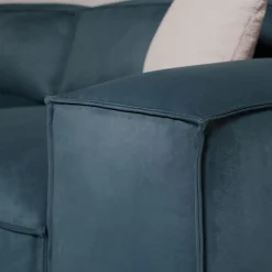 Divano Placido in Tessuto Blu Verde Petrolio*Mantellassi 1926 Discount