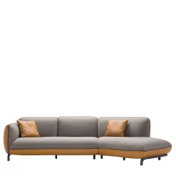 Divano Rock Angolare Grigio e Senape*Franco Ferri Hot