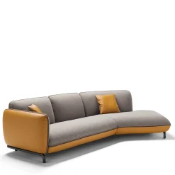 Divano Rock Angolare Grigio e Senape*Franco Ferri Hot