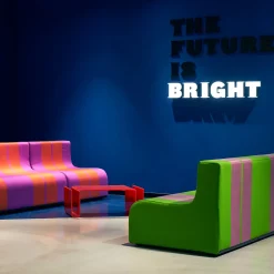 Divano Sofo verde e rosa*Poltronova Online