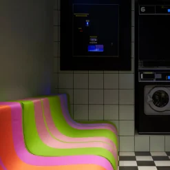 Divano Sofo verde e rosa*Poltronova Online