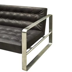 Divano T33 nero di Franco ALbini*Officina Della Scala Discount