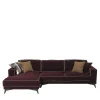 Divano Tesla con chaise longue bordeaux*Mantellassi 1926