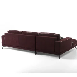 Divano Tesla con chaise longue bordeaux*Mantellassi 1926