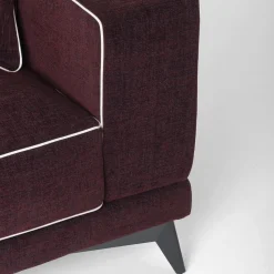 Divano Tesla con chaise longue bordeaux*Mantellassi 1926