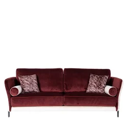 Divano Universal velluto rosso e bianco*Mantellassi 1926 Outlet