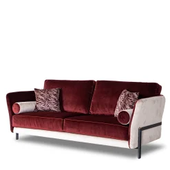 Divano Universal velluto rosso e bianco*Mantellassi 1926 Outlet