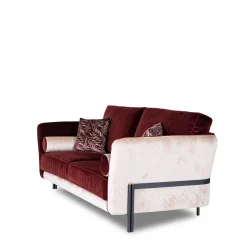 Divano Universal velluto rosso e bianco*Mantellassi 1926 Outlet