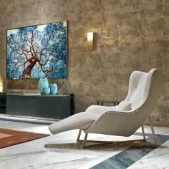 Egoiste Chaise Longue in Pelle Bianca*Visionnaire Outlet