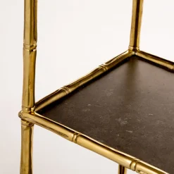 Etagere Bamboo a Tre Ripiani in Ottone Naturale*Bronzetto