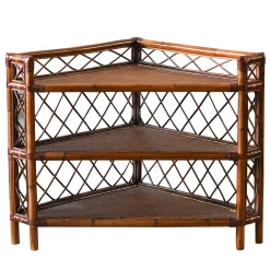 Etagère Angolare in Vimini e Bambù*Molto Collectibles Hot