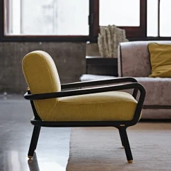 Girò Moka & Yellow Lounge Chair*Black Tie