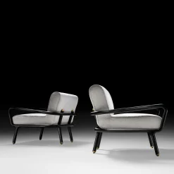 GIRO' Moka Sedia da salotto in legno di frassino*Black Tie Outlet