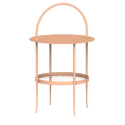 Himalia Comodino in Ferro Rosa di Studio Pari*Lispi Discount