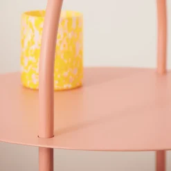 Himalia Comodino in Ferro Rosa di Studio Pari*Lispi Discount