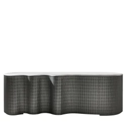 Infinity Credenza ondulata a 2 porte in Lacca 61 Stagno*Laura Meroni Outlet