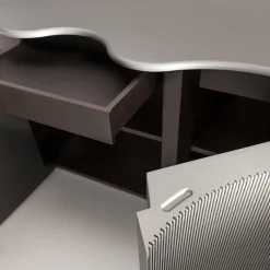 Infinity Credenza ondulata a 2 porte in Lacca 61 Stagno*Laura Meroni Outlet