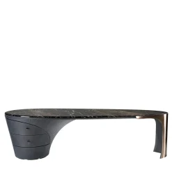 Jet Plane Scrivania in Legno Nero con Piano in Marmo Nero*Visionnaire Best