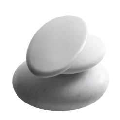 Keir Small Oval in Bianco del Re con seduta in legno Larice Bianco*Kreoo Clearance