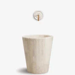 Lavabo da esterno in travertino Current*Veltha Outdoor Stone Design Outlet