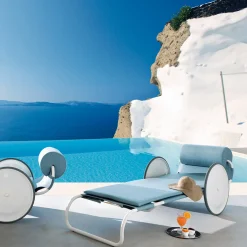 Lettino da sole Locus Solus White di Gae Aulenti*Exteta Discount