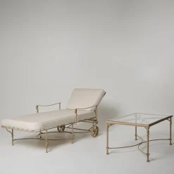 Lettino reclinabile per esterni in ferro Lotus*DMG Fiesole Sale