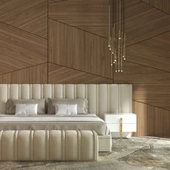 Letto Big Flare con testata in velluto*Morello Gianpaolo Outlet