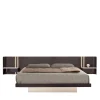 Letto Book in Noce con Dettagli in Ceramica Calacatta e Vetro*Modesign New