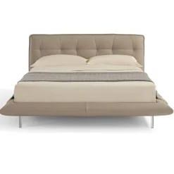 Letto Borg 905 in pelle beige con panca*Franco Ferri