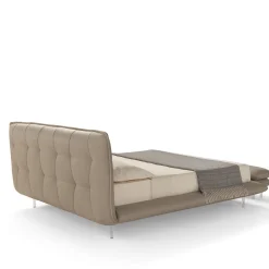 Letto Borg 905 in pelle beige con panca*Franco Ferri