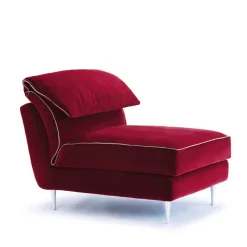 Letto da giorno Casquet Mini in velluto rosso passione*Biosofa