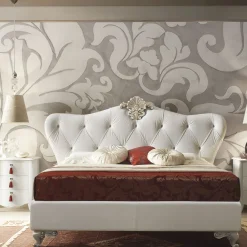 Letto in pelle bianca*Ros Italia Interiors Online