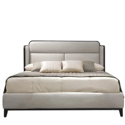 Letto in pelle grigia*A.R. Arredamenti Outlet