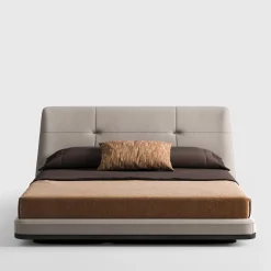 Letto Jackie in tessuto e legno beige*CPRN Homood Best
