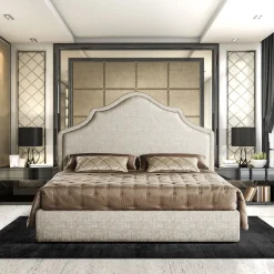 Letto matrimoniale Alan Melange Taupe*Bedding Atelier Sale