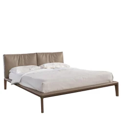 Letto matrimoniale Join Taupe-Leather di Giuseppe Bavuso*Alivar Discount