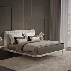 Letto matrimoniale Opale Small Channeled Beige*Bamax Clearance