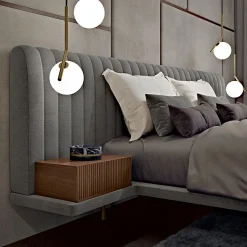 Letto matrimoniale Opale Large Channeled Gray*Bamax Online