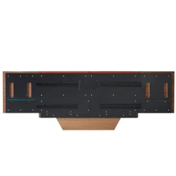 Letto matrimoniale York Soft in pelle stone e noce canaletto*Modesign Sale