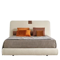 Letto Onigiri in Bouclé Latte con Dettagli in Noce*Modesign Best
