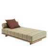 Letto prendisole da esterno Emir 189 a righe color oliva*Jwana Hamdan