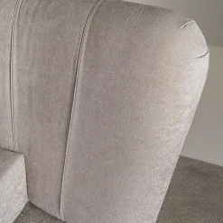 Letto Royale Stripe in tessuto greige di Castello Lagravinese*Casamilano Discount