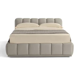 Letto Sacai con contenitore e panca in pelle grigia*Franco Ferri Clearance