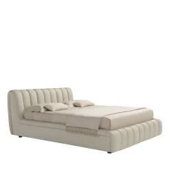 Letto Scervino 1909 in pelle bianca con contenitore*Franco Ferri Outlet
