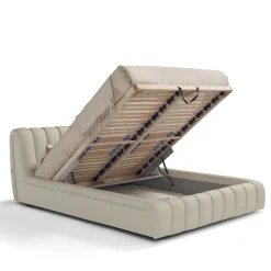 Letto Scervino 1909 in pelle bianca con contenitore*Franco Ferri Outlet