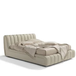 Letto Scervino 1909 in pelle bianca con contenitore*Franco Ferri Outlet