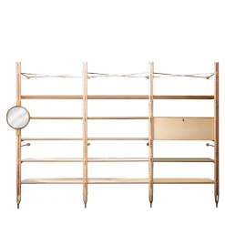 Libreria Basilea in acero e faggio di Paolo Cappello*Exto Online