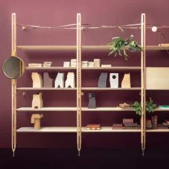 Libreria Basilea in acero e faggio di Paolo Cappello*Exto Online