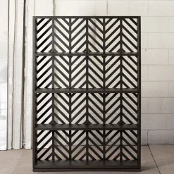 Libreria Chevron in legno di noce Canaletto*A&B Living Sale