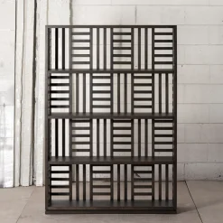 Libreria Damier in legno di noce Canaletto*A&B Living